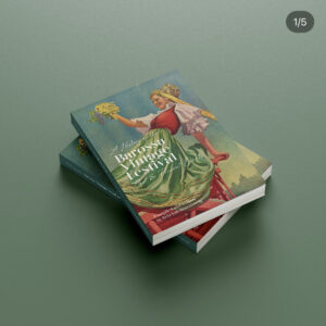 Two stacked books with the title "A History of the Barossa Vintage Festival" on a green background. The cover features a vintage illustration of a woman in traditional attire holding up a bunch of grapes. The book's authors are printed at the bottom of the cover.